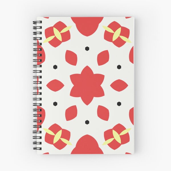 Item preview, cool abstract red and white floral pattern designed and sold by helkav.