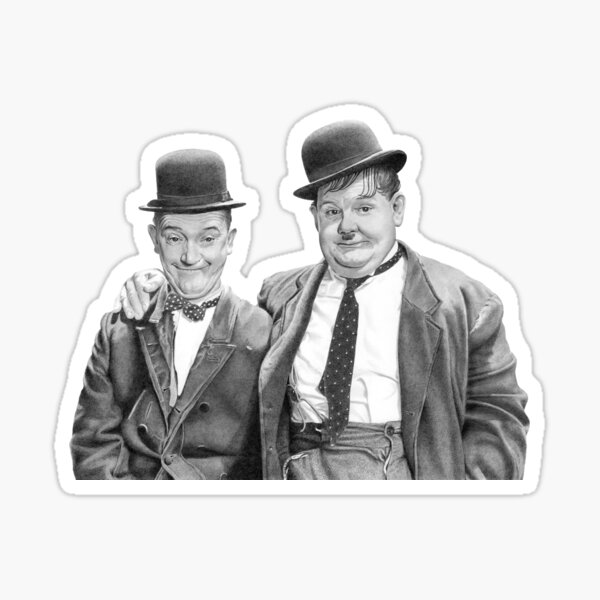 Laurel and Hardy. Sticker