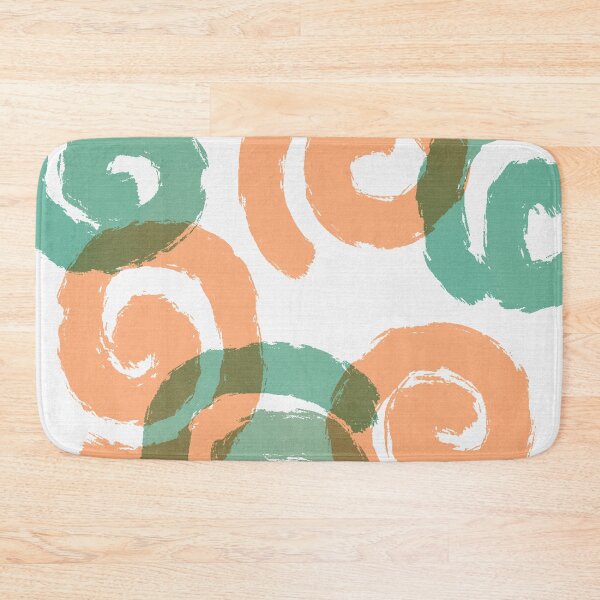 Item preview, Brush Spirals in Orange and Aqua designed and sold by JillyBeanDesign.