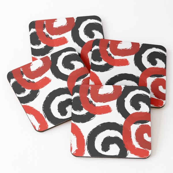Item preview, Brush Spirals in Black and Red designed and sold by JillyBeanDesign.