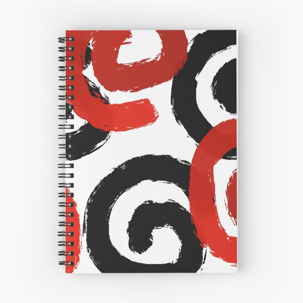 Item preview, Brush Spirals in Black and Red designed and sold by JillyBeanDesign.