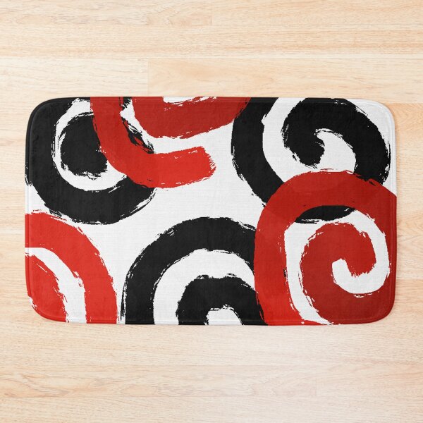 Item preview, Brush Spirals in Black and Red designed and sold by JillyBeanDesign.