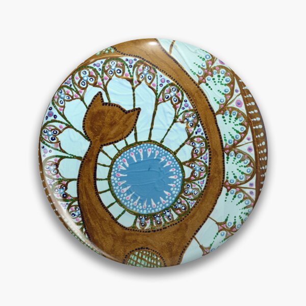 Item preview, Turquoise cat designed and sold by Paulina Dabrowska-Dorozynska.