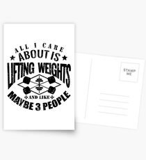 Bodybuilding Lifting Weights Gym Postcards