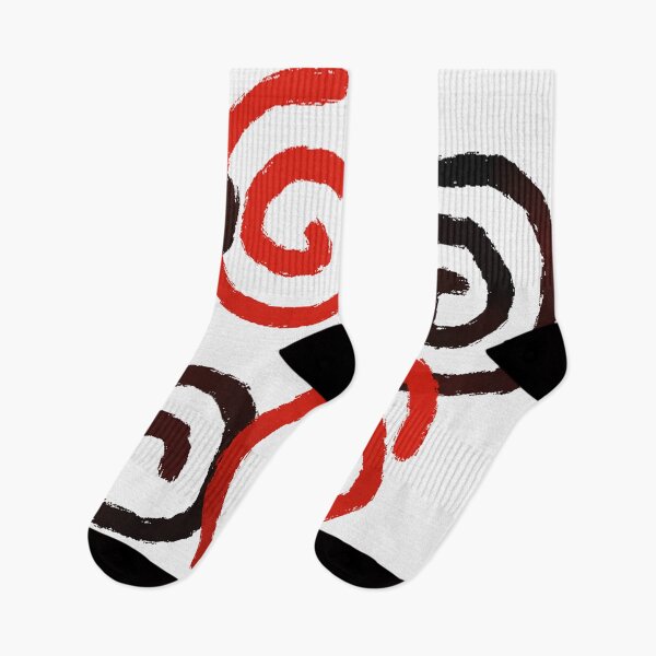 Item preview, Fine Brush Spirals in Black and Red designed and sold by JillyBeanDesign.