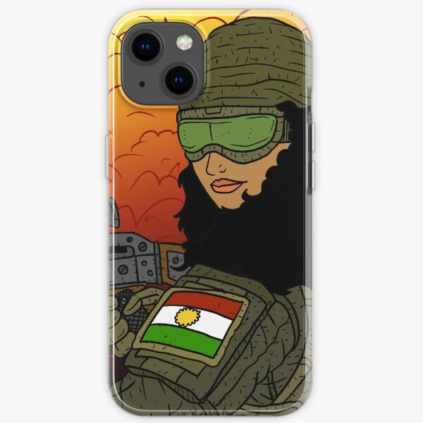 kurdish girl. female YPG soldier. kurdistan. iPhone Soft Case