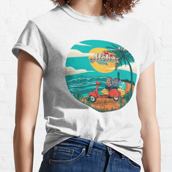 aloha lilo and stitch vibes sticker Classic T-Shirt