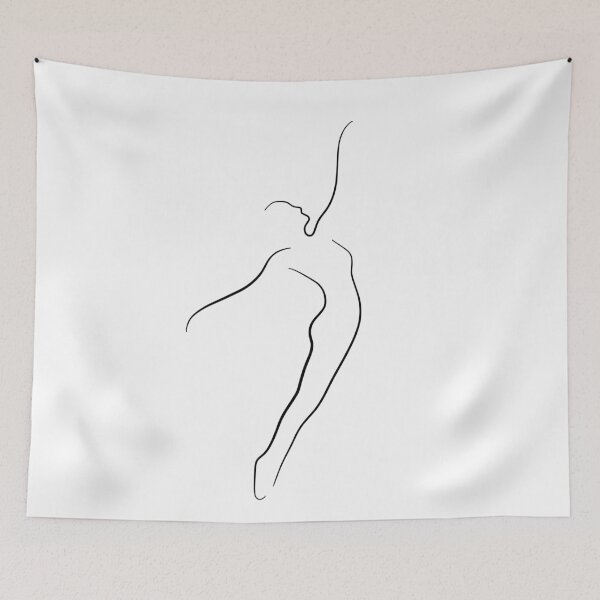 Item preview, Ballerina in Arabesque Line Art - Dancing Dara designed and sold by Melody Watson.