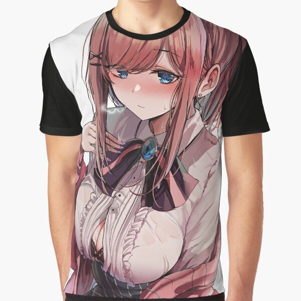 Anime girl school uniform Graphic T-Shirt by Reynoka
