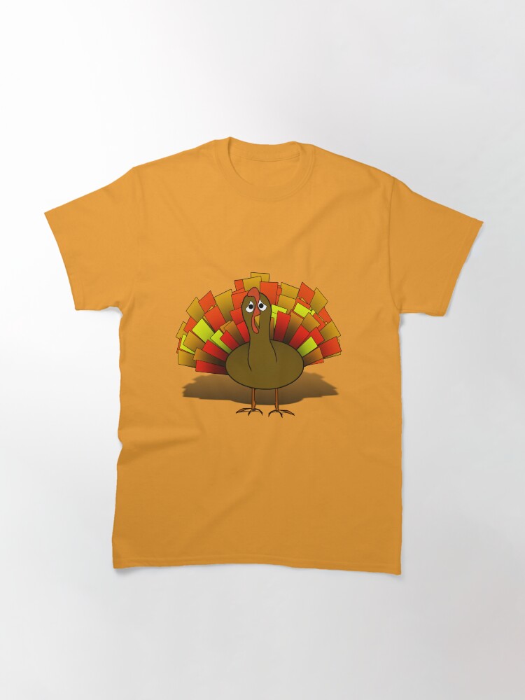 Alternate view of Worried Thanksgiving Turkey Classic T-Shirt