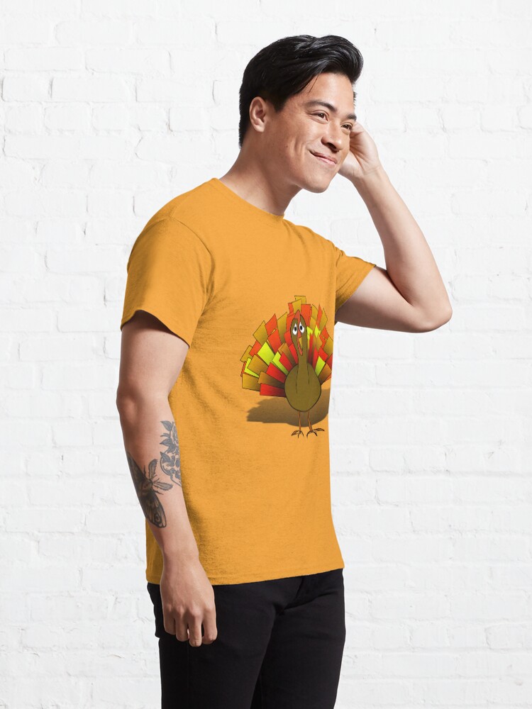 Alternate view of Worried Thanksgiving Turkey Classic T-Shirt