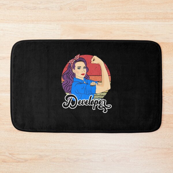 Item preview, Developer Vintage Retro Strong Woman Programmer designed and sold by ZNOVANNA.
