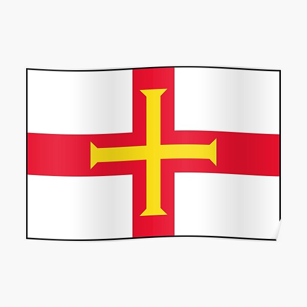 Guernsey Flag Gifts, Stickers and other Products Poster