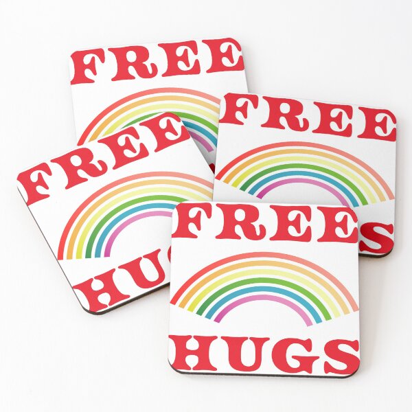 Item preview, FREE HUGS over the rainbow designed and sold by LPDesignsUK.