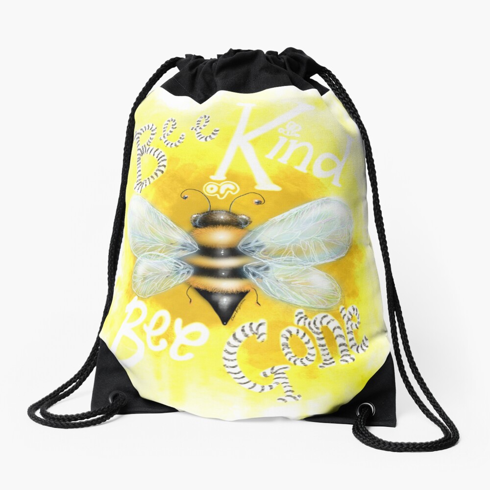 Bee Kind or Bee Gone Drawstring Bag