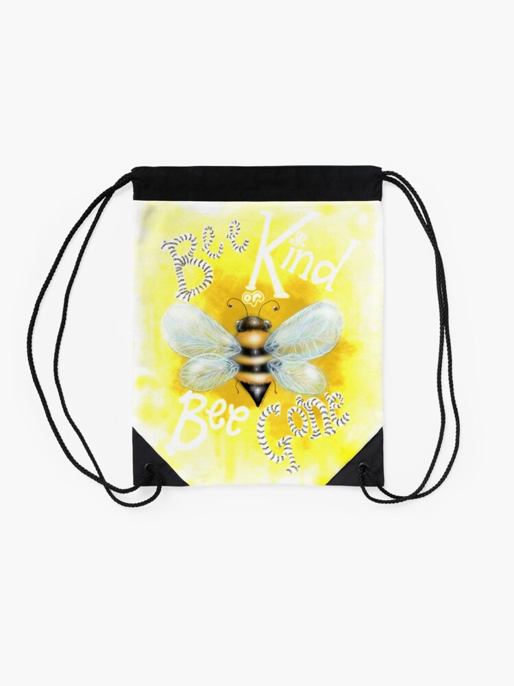 Alternate view of Bee Kind or Bee Gone Drawstring Bag
