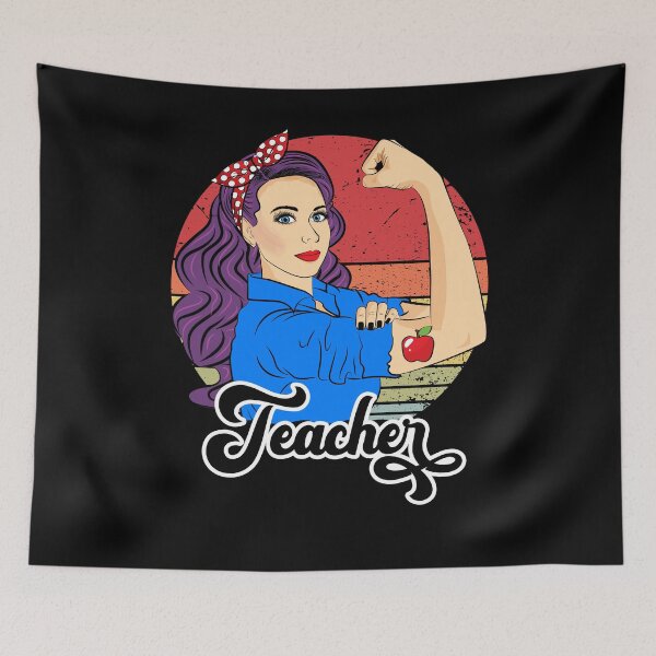 Item preview, Teacher Female Strong Woman Appreciation Teaching Vintage designed and sold by ZNOVANNA.