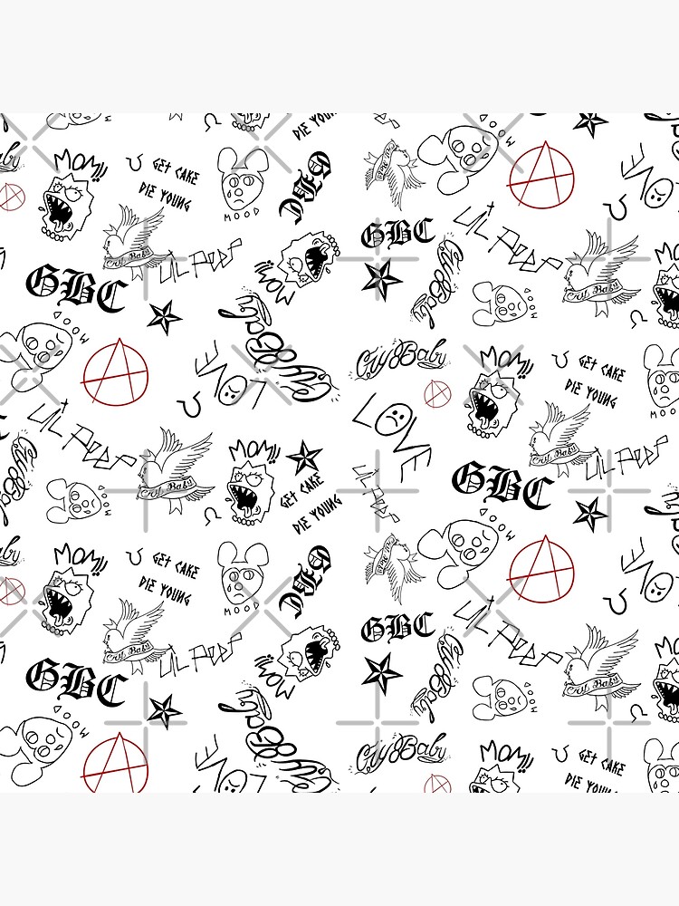 det er nytteløst Myre Multiplikation Lil Peep tattoos wallpaper" Art Board Print by kubaa379 | Redbubble