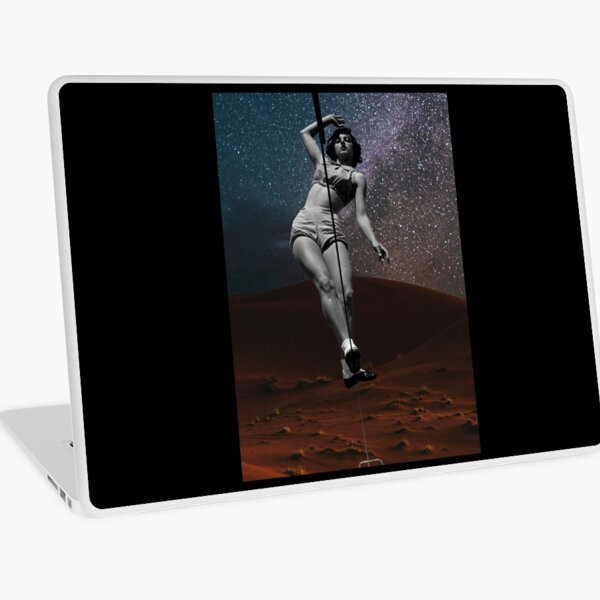 Slackline at starry desert Laptop Skin