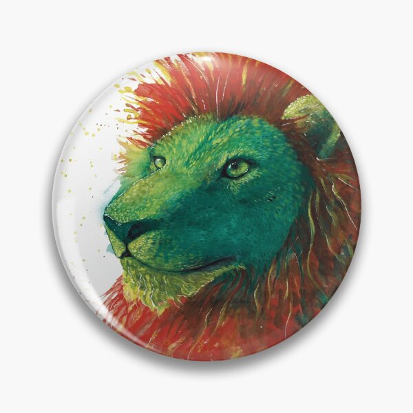 Item preview, Colourful lion watercolor painting designed and sold by Jenni Toikkanen.