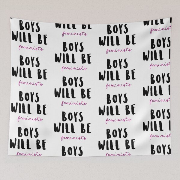 Item preview, Boys will be feminists - girl power - girls quotes designed and sold by Tropical Blood.