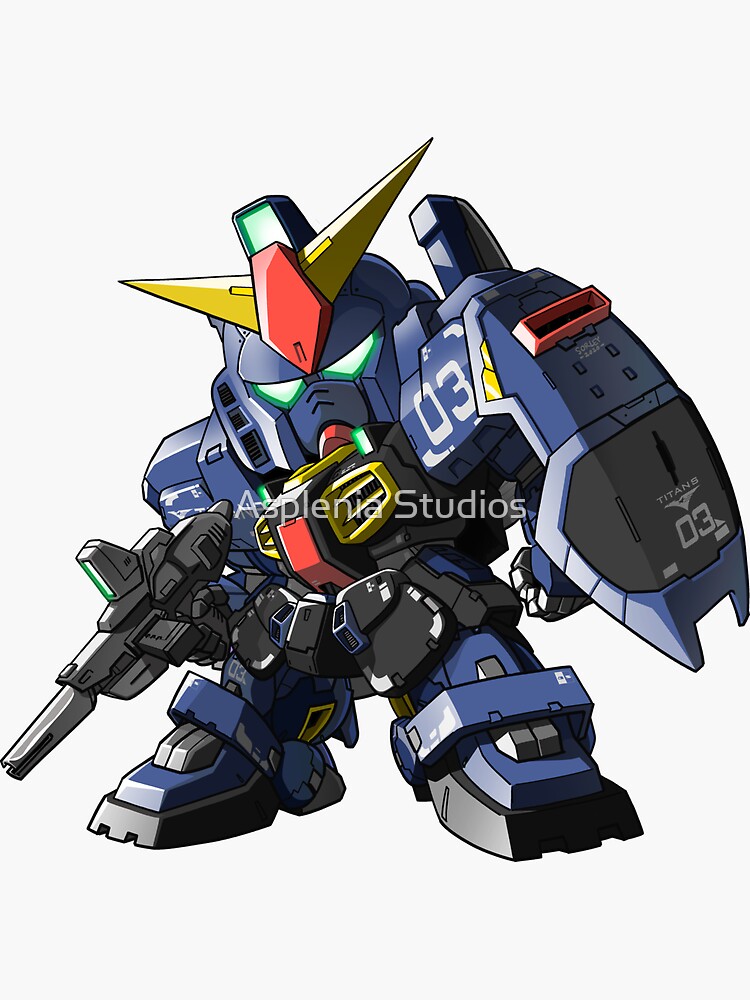 SD Gundam Mk II - Titans colors (Unit 03) by aspleniastudioz