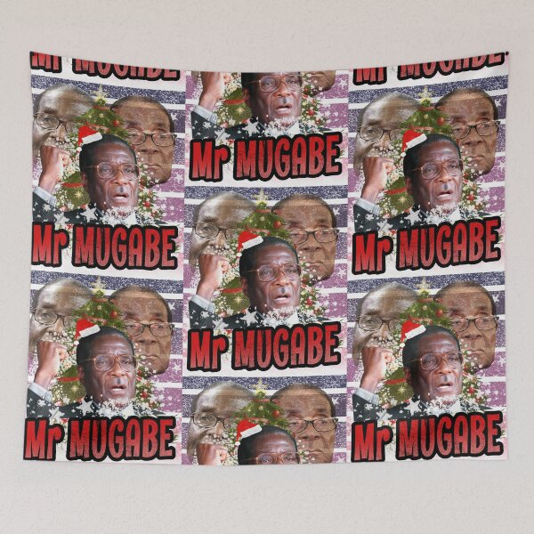 Item preview, Robert Mugabe Former President Zimbabwe Funny Xmas Tree Snow Decorations Ugly Christmas Sweater designed and sold by lukeyr1.