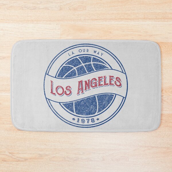 Item preview, Los Angeles basketball vintage logo white designed and sold by KMA Home Design.