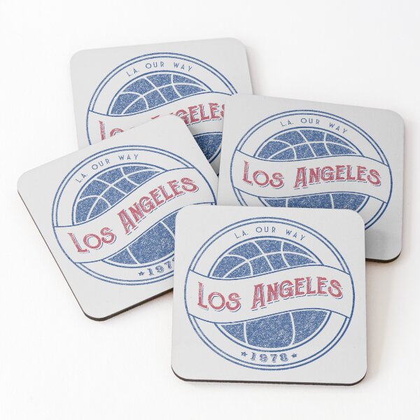 Item preview, Los Angeles basketball vintage logo white designed and sold by KMA Home Design.