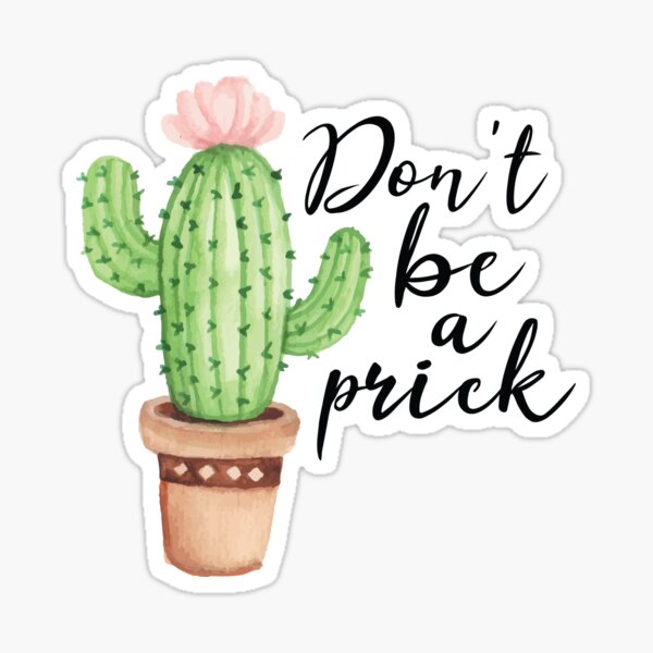 Just Keep Growing Purple Potted Cactus 3 sticker