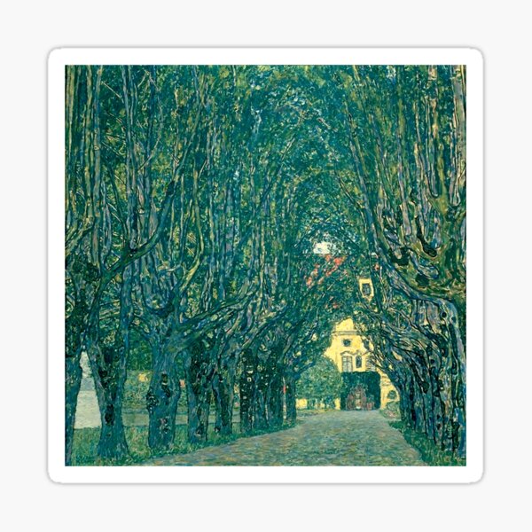 Aperçu de l'œuvre GUSTAV KLIMT : Impression vintage de 1917, Ruelle devant la chambre du château créée et vendue par posterbobs.