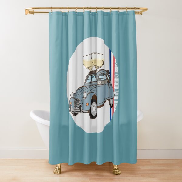 Citroen 2CV - Champagne Racing Shower Curtain