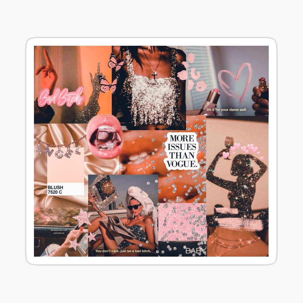 Bad Bitch Collage Poster By Alexnoellejones Redbubble