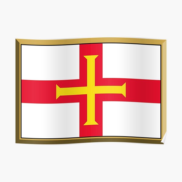 Guernsey Flag Gifts, Stickers and Products Poster