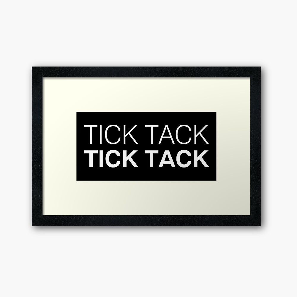 Dark Tick Tack 2 Framed Art Print By Smileyna Redbubble