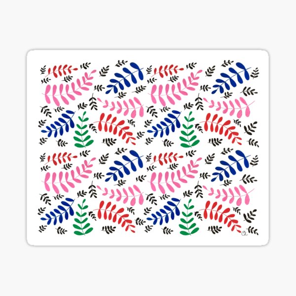 Print leaves in colors Sticker