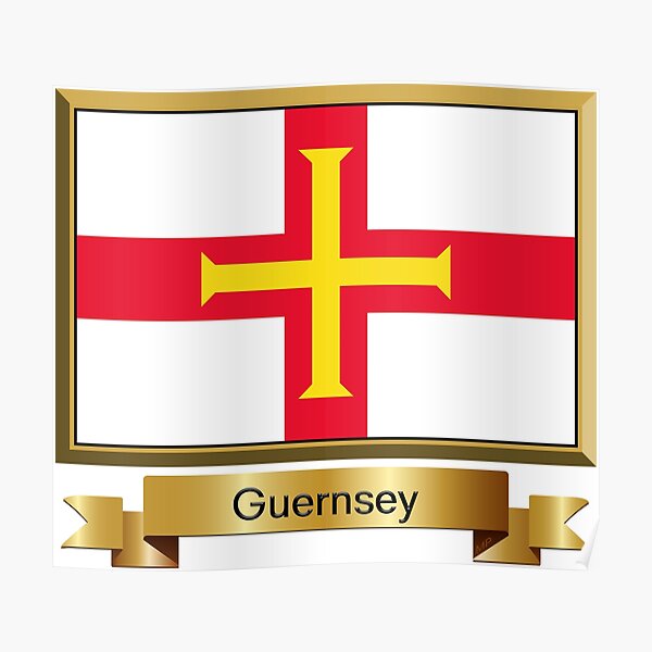 Guernsey Flag Gifts, Stickers and Products - Named Poster