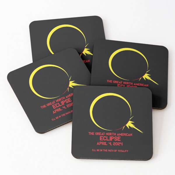 Great North American Eclipse 2024 Coasters (Set of 4)