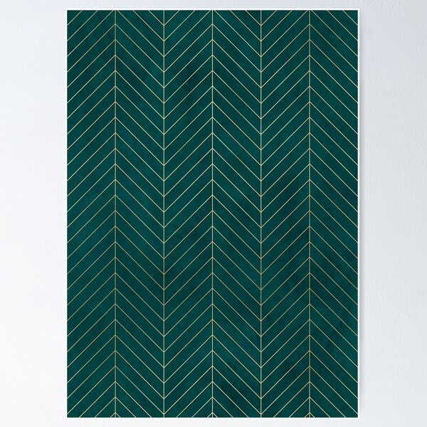 Item preview, Teal & Gold Chevron designed and sold by Blue-Banana.