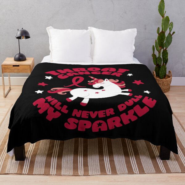 Item preview, Throat Cancer Will Never Dull My Sparkle Quote Unicorn designed and sold by ZubbaZooba.