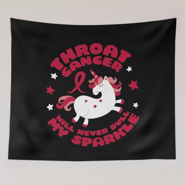 Item preview, Throat Cancer Will Never Dull My Sparkle Quote Unicorn designed and sold by ZubbaZooba.