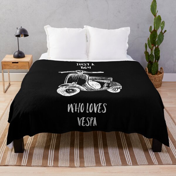 Just A Boy Who Loves Vespa - Gift for boys Throw Blanket