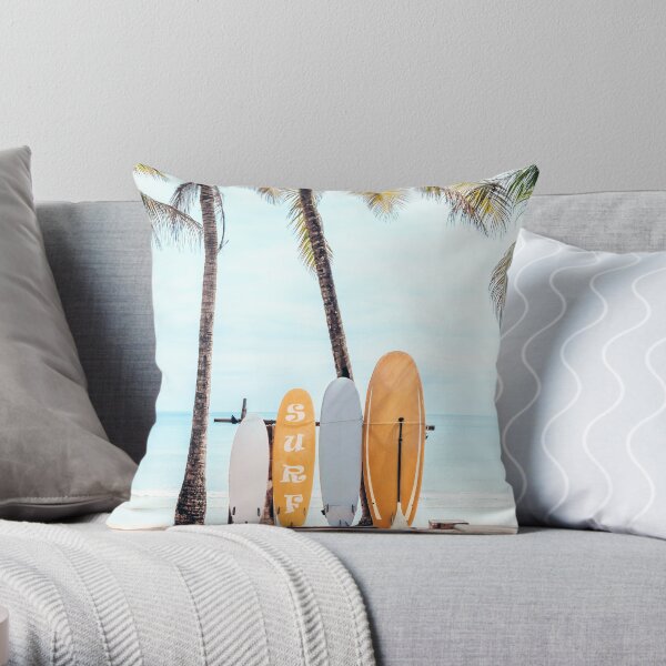 Choose Your Surfboard Throw Pillow