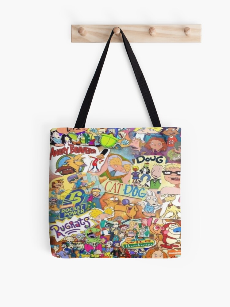 Nickelodeon Classic Nick 90S Urban Spray Paint Tote Bag - TeeHex