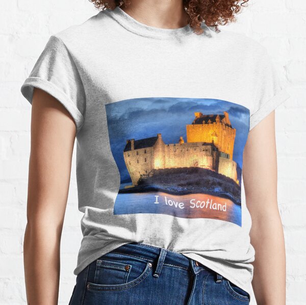 I love Scotland and Eilean Donan Castle , the Highlands , Scotland in winter Classic T-Shirt