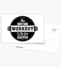 Bad Workout Gym Fitness Quote Postcards