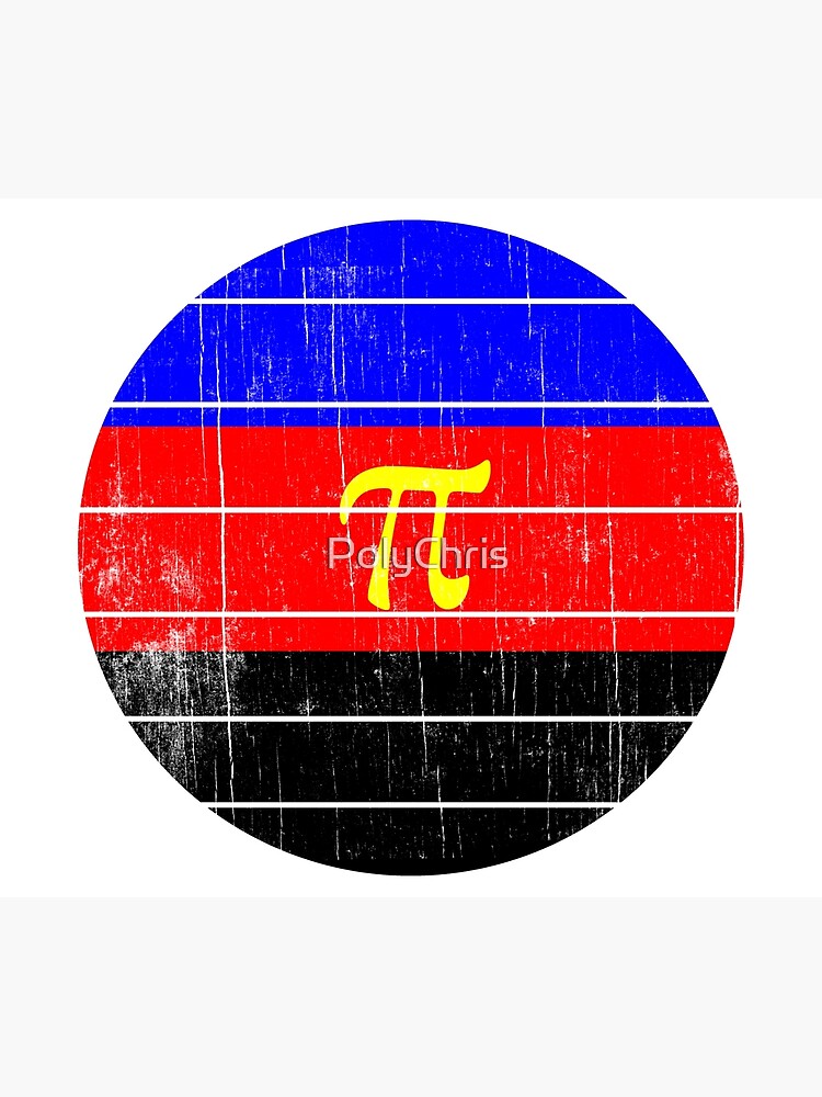 "Vintage Poly Pride Flag Colors Pi Sign" Art Print by PolyChris Redbubble