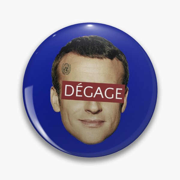 Item preview, Macron Dégage - couleur bleu designed and sold by Clandestocracy.