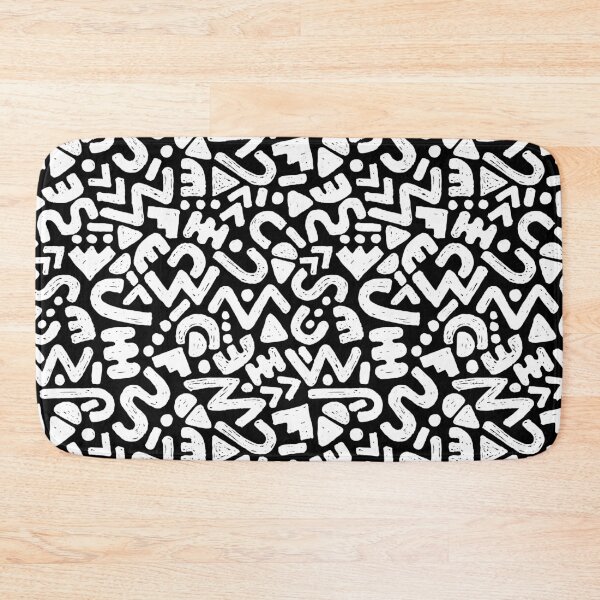 Item preview, Abstract 80s inspired pattern 04 black/white designed and sold by MamSelle.
