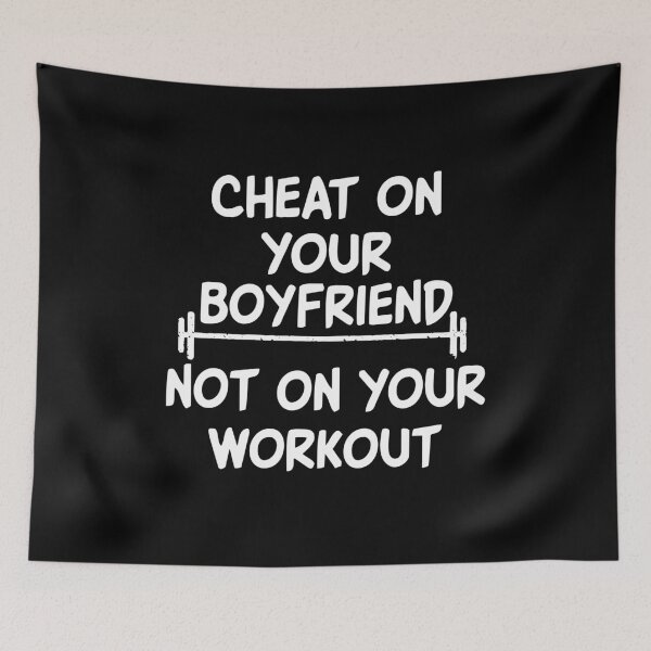 Item preview, Cheat On Your Boyfriend Not On Your Workout Hoodie / Funny Gym Fitness Workout Hoody designed and sold by Noussairox.